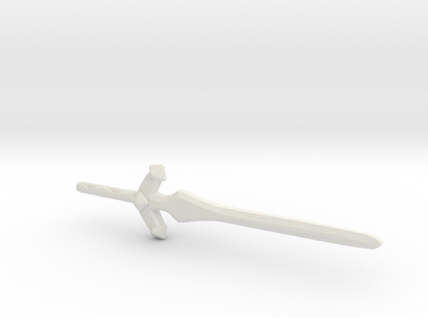 Crystar Sword (3mm, 4mm, 5mm) in White Natural Versatile Plastic: Small