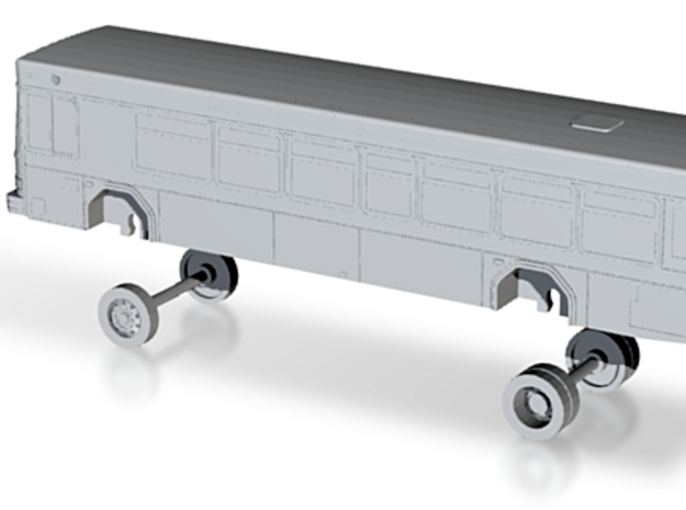 N Scale Bus Gillig Low Floor MST 2101-2104 in Tan Fine Detail Plastic
