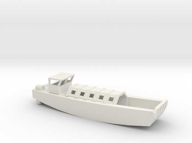 1/72 Scale British LCVP in White Natural Versatile Plastic