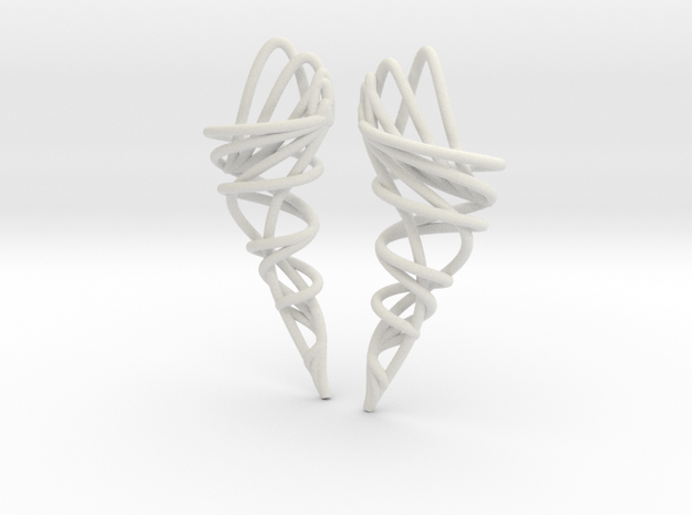 vort earrings edit in White Natural Versatile Plastic