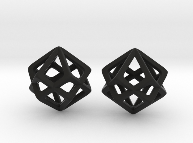 Star Cube in Black Natural Versatile Plastic