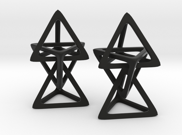 Hanging Tetrahedron in Black Natural Versatile Plastic