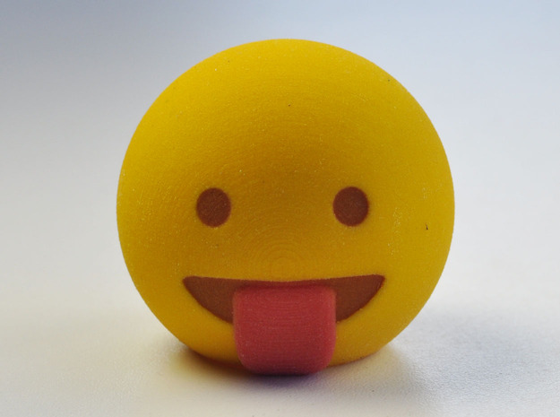 3D Emoji Na Ne Na Ne Boo Boo in Full Color Sandstone