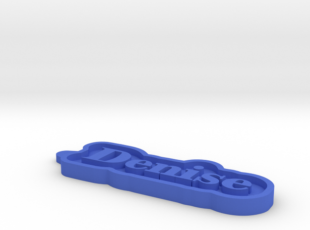 Denise Name Tag in Blue Processed Versatile Plastic