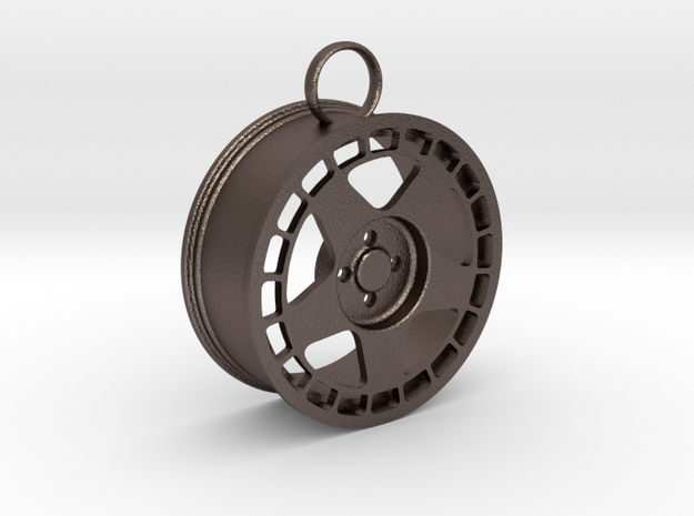 Fifteen52 Turbomatic wheel keychain in Polished Bronzed-Silver Steel