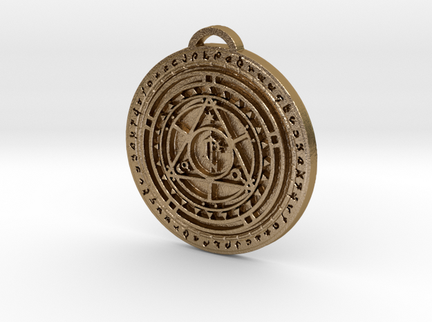 Lordaeron Faction Medallion (Royal Seal) in Polished Gold Steel
