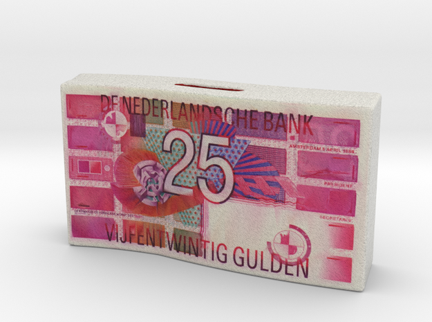 Spaarpot 25 Gulden in Natural Full Color Sandstone