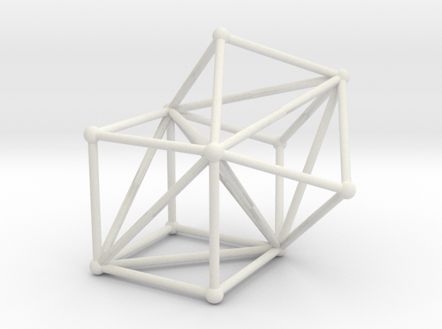 Goldner-Harary graph in White Natural Versatile Plastic: Large