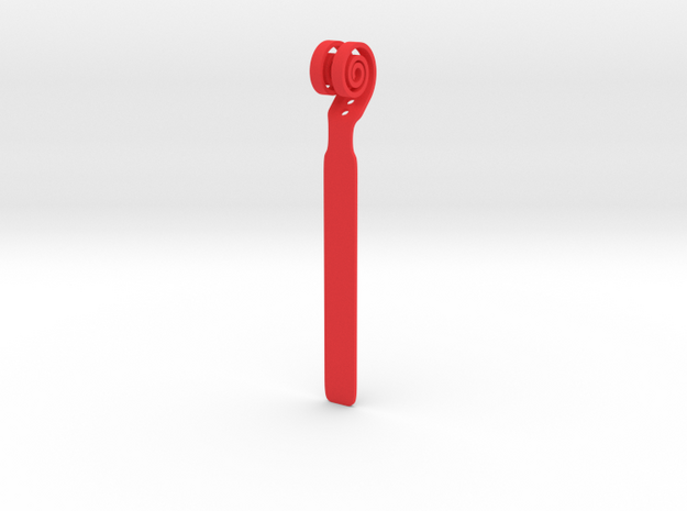 Bookmark with a twist. in Red Processed Versatile Plastic