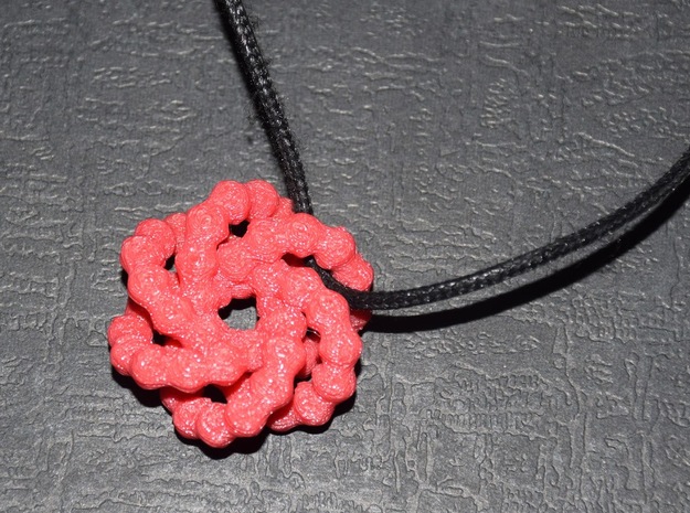 trefoil knot flower in Red Processed Versatile Plastic