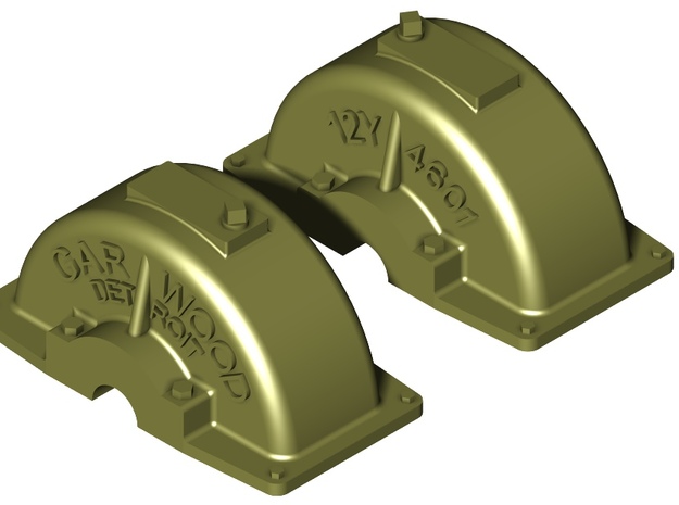 Dragon Wagon Winch Cover Set in Clear Ultra Fine Detail Plastic