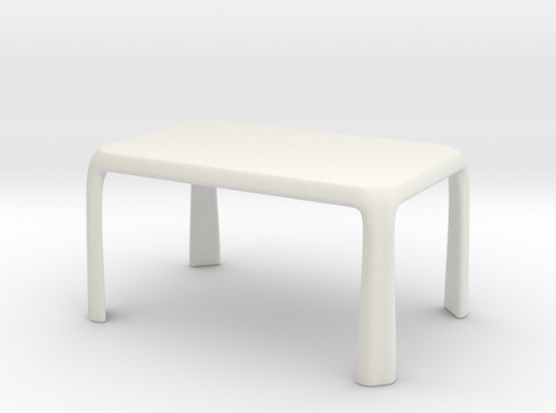 1:25 - Miniature Dining Table  in White Natural Versatile Plastic