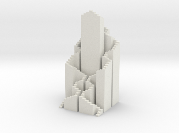 Hilbert Tower Small in White Natural Versatile Plastic