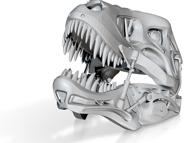 50 mm Long Robo-T-Rex in Tan Fine Detail Plastic