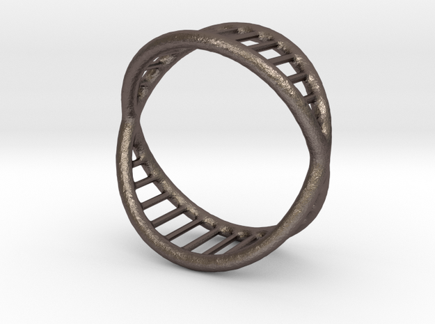 Ring 14 in Polished Bronzed-Silver Steel