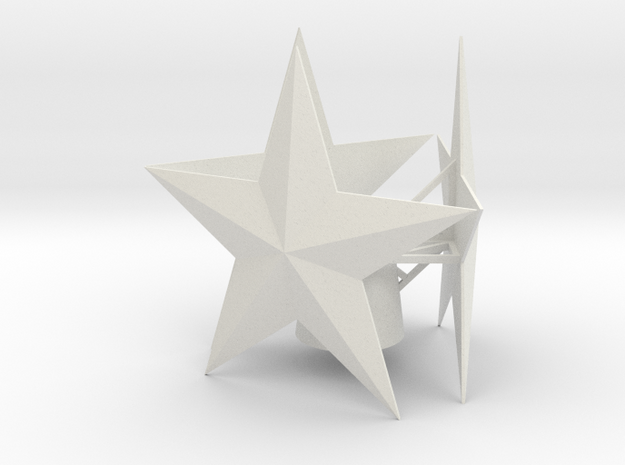 Small tree star in White Natural Versatile Plastic