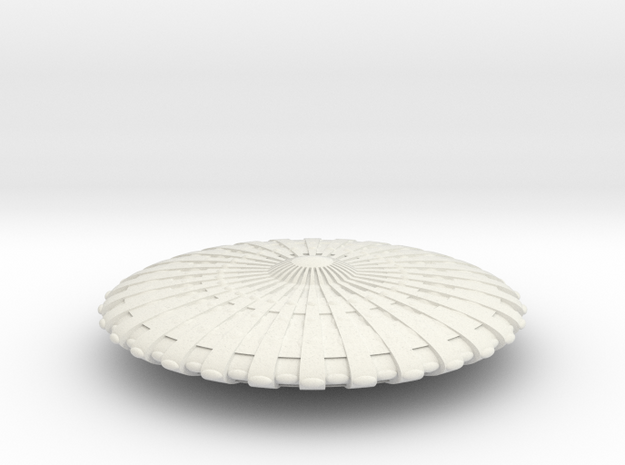 UFO12-N-scale in White Natural Versatile Plastic