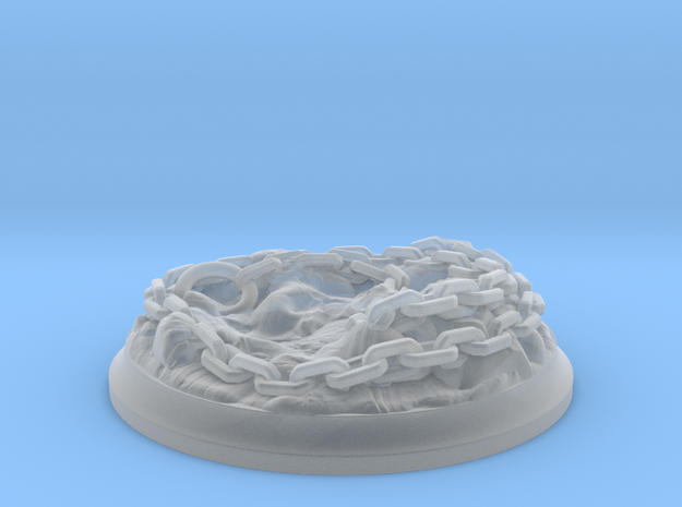 Lava Chains - 40 mm Base for Tabletop Games in Smooth Fine Detail Plastic