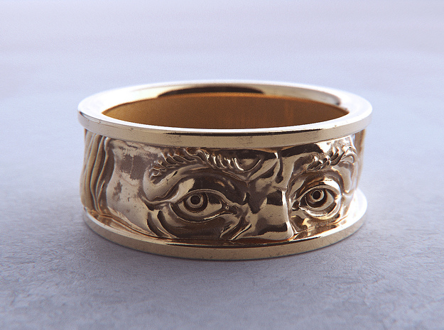 Franklin Ring in 18k Gold Plated Brass: 12 / 66.5