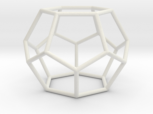 Fullerene with 14 faces in White Natural Versatile Plastic