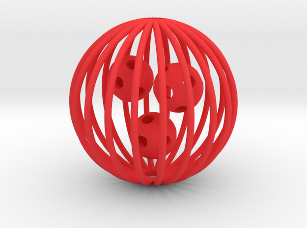 cat ball in Red Processed Versatile Plastic