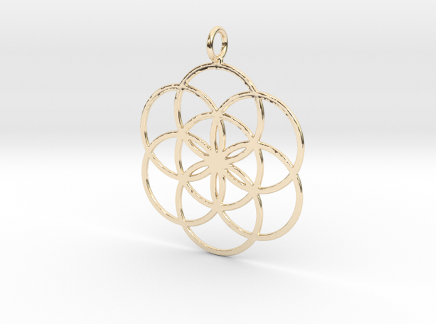 Seed of Life 45mm in 14k Gold Plated Brass