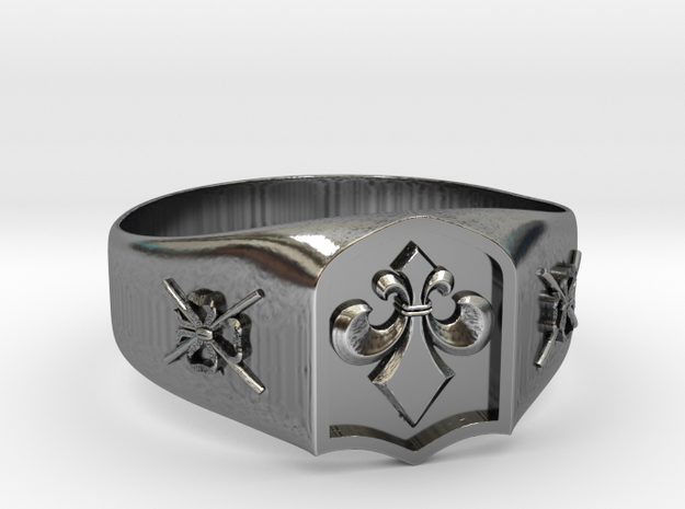 Fleur-de-lis and the Director of Ceremonies Ring in Antique Silver