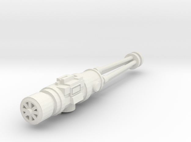 Lt Heavy Rotary Cannon in White Natural Versatile Plastic