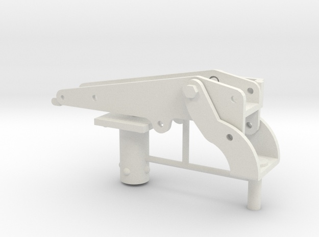 1/6 Scale 30cal Vehicle Mount in White Natural Versatile Plastic