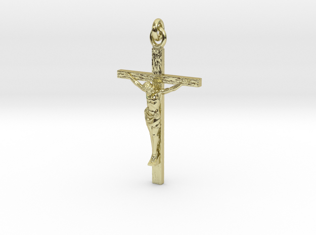 Crucifix in 18k Gold Plated Brass