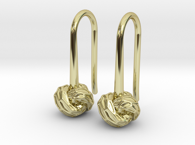 D-STRUCTURA S Earrings.   in 18k Gold Plated Brass