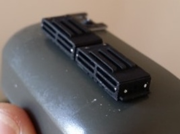 Delorean Eaglemoss 1/8 Black boxes in Clear Ultra Fine Detail Plastic