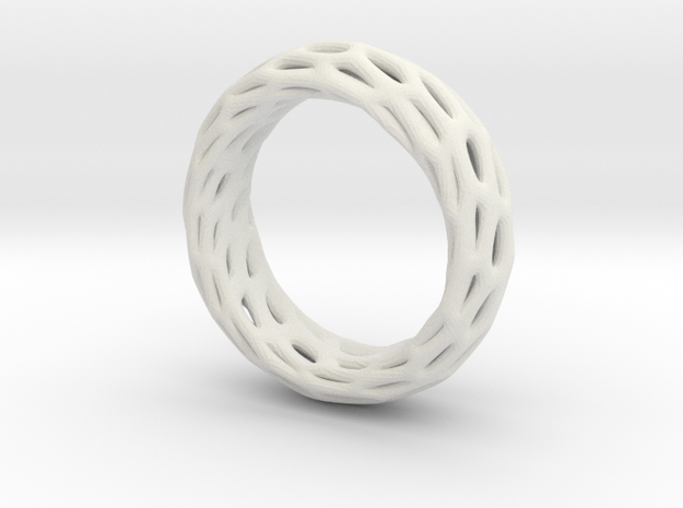 Trous Ring S11 in White Natural Versatile Plastic
