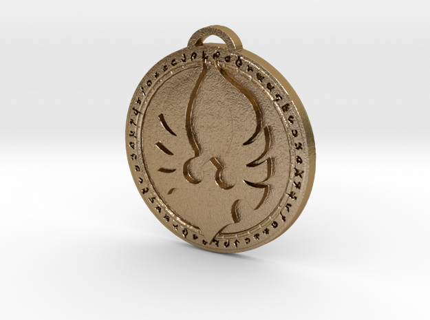 Silvermoon Faction Medallion in Polished Gold Steel