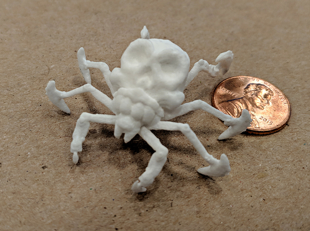 Skull Spider (50mm) in Clear Ultra Fine Detail Plastic