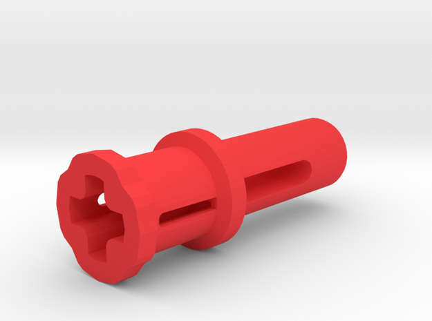 Toy Handle: Cross Hole in Red Processed Versatile Plastic