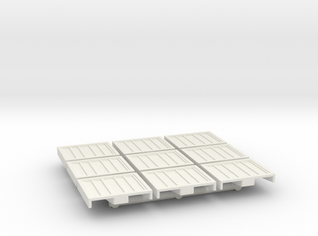 1-87 Scale Spill Containment Pallets x9 in White Natural Versatile Plastic