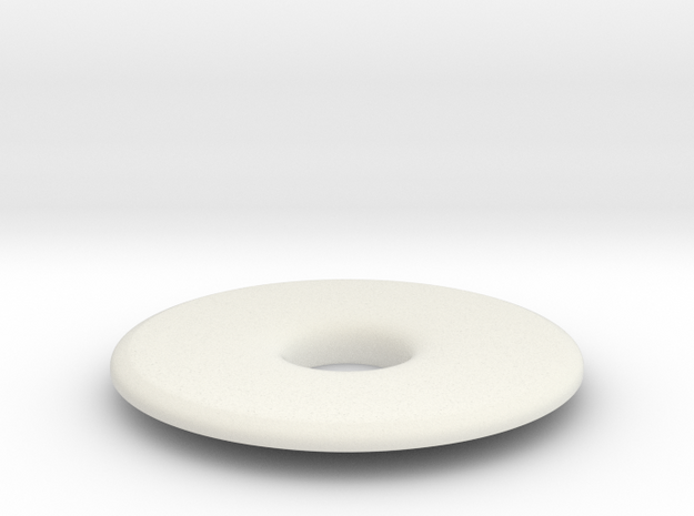 Donut ashtray lid in White Natural Versatile Plastic