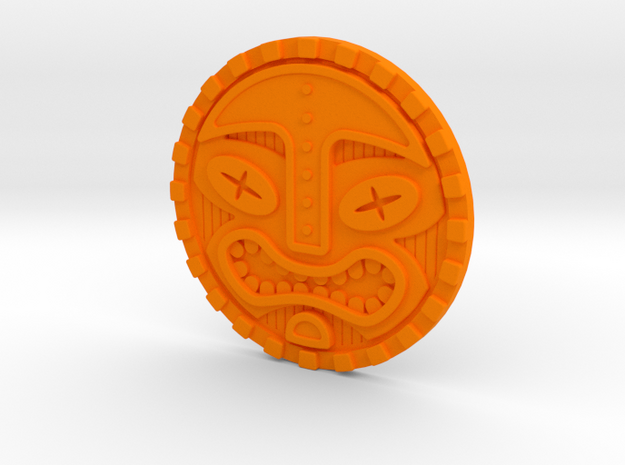 Tiki Coaster in Orange Processed Versatile Plastic