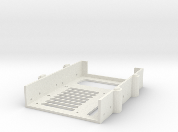 Stackable 2.5" and 3.5" Hard Drive Caddy in White Natural Versatile Plastic