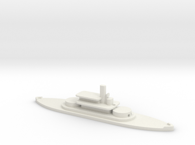 1/1250 HMS Abyssinia (1870) Gaming Model in White Natural Versatile Plastic