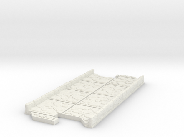 Long 2 way Dungeon Tile in White Natural Versatile Plastic