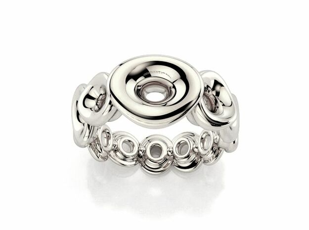 Ring Mo-At  Easy Avatar (From $14) in Polished Silver: 6 / 51.5