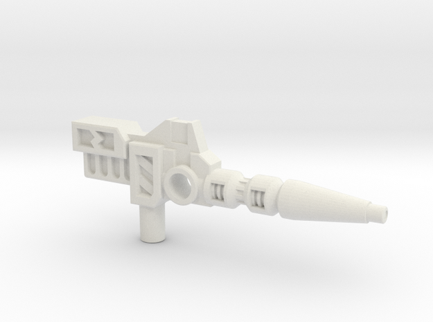 Carnivac's Anti-Thermal Cannon, 5mm in White Natural Versatile Plastic: Medium