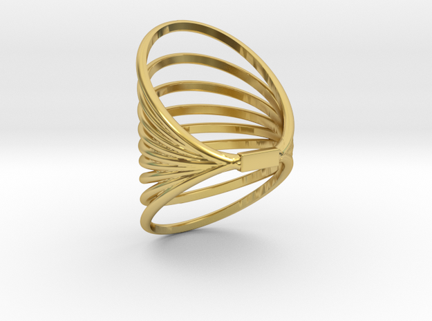 RING MAGNETIC FIELD SIZE 6  in Polished Brass