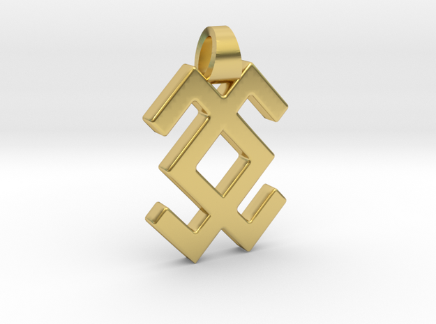 Krupitis [pendant] in Polished Brass