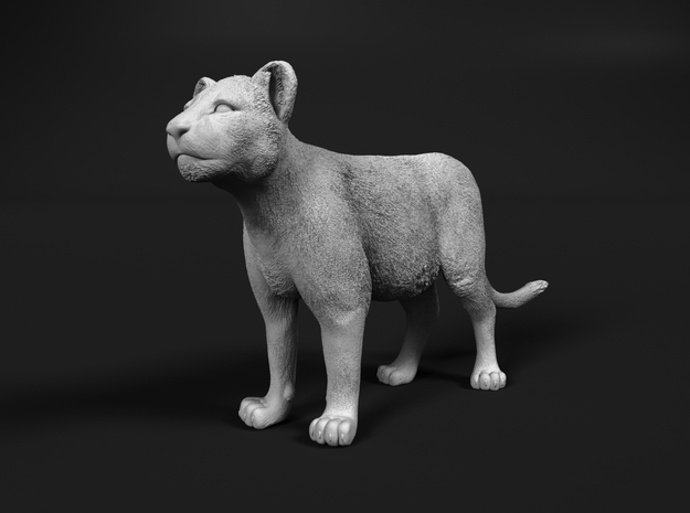 Lion 1:35 Standing Cub in Tan Fine Detail Plastic