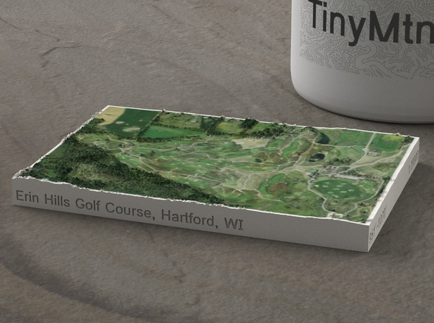Erin Hills Golf Course, Wisconsin, 1:20000 in Natural Full Color Sandstone