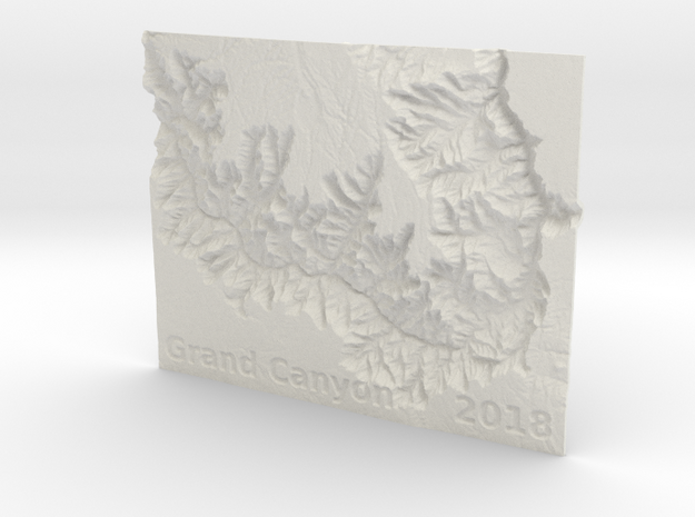 Grand Canyon Ornament - 2018 Special in White Natural Versatile Plastic
