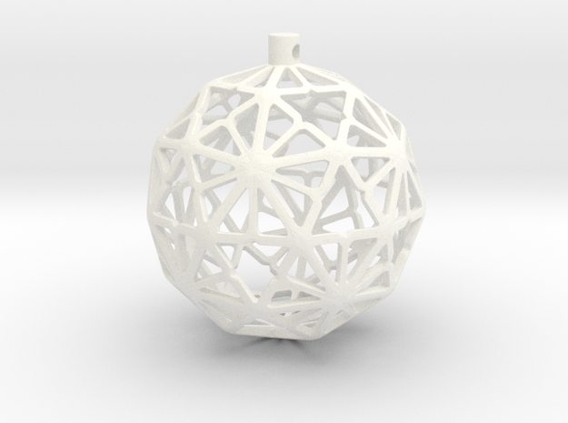 Paraflake Xmas Ball in White Processed Versatile Plastic